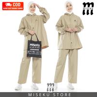 Gambar Jas Hujan Stelan Sepeda Motor Pria Wanita mantel murah raincoat mantol - Hitam, L dari miseku store undefined 2 Tokopedia