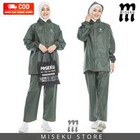 Gambar Jas Hujan Stelan Sepeda Motor Pria Wanita mantel murah raincoat mantol - Hitam, L dari miseku store undefined 3 Tokopedia