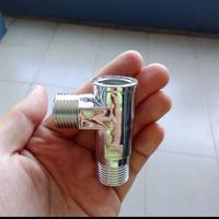 Gambar Sambungan tee shower drat luar dalam t kloset closet chrome pvc - Chrome dari New Sanitary Ware_NEW undefined 3 Tokopedia