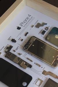 Gambar Art Frame HP Apple Iphone 4 Pajangan Dinding ala Grid Setup Minimalis dari Dapat Decorative undefined 4 Tokopedia