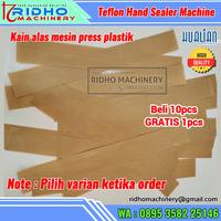 Gambar Kertas Teflon Alas press Mesin Hand sealer kain tahan panas 20-60cm - Cokelat, 5 X 60cm dari RIDHO MACHINERY undefined 1 Tokopedia