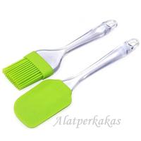 Gambar Spatula Set Silicone Tahan Panas Brush Pastry Baking Kitchen Utensil - Hijau Muda dari alatperkakas undefined 1 Tokopedia