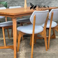 Gambar Adel 3 • Meja Makan 4 Kursi Scandinavian Jati Mewah Murah dari Koka Furnindo undefined 3 Tokopedia