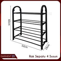 Gambar Rak Sepatu 4 Tingkat Bahan Plastik Shoe Rack Tempat Sandal Portable - NO BUBBLEWRAP dari GarmentMarts undefined 4 Tokopedia