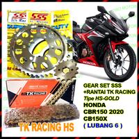 Gambar Gear set CB150X/CBR150 SSS Lubang 6+rantai heavy duty - RK ELO O-RING dari CENTRO MOTOR_NEW undefined 4 Tokopedia
