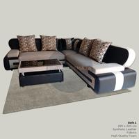 Gambar Sofa L Cream/Brown 215x215 dari Meubel Remaja BJM undefined 1 Tokopedia