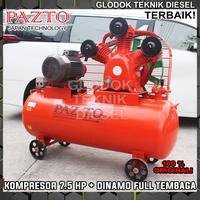 Gambar PAZTO Kompresor Angin 7.5 HP + Engine Diesel Solar 16 PK HP Compressor - +Diesel dari Glodok Diesel undefined 2 Tokopedia