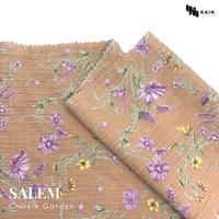 Gambar Bahan Kain Crinkle Kringkle Motif Garden per 0,5 meter - Green tea dari Kain Textileku undefined 5 Tokopedia