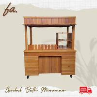 Gambar Booth Minuman Kekinian - Kayu Mahoni, Gerobak + Roda dari gerobak_usaha undefined 1 Tokopedia
