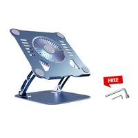 Gambar Dudukan Laptop Stand Aluminium plus Fan Foldable Adjustable Ergonomic dari Rexxar.Store undefined 1 Tokopedia
