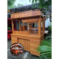Gambar Booth Minuman Kekinian - Kayu Mahoni, Gerobak + Roda dari gerobak_usaha undefined 3 Tokopedia