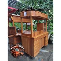 Gambar Booth Minuman Kekinian - Kayu Mahoni, Gerobak + Roda dari gerobak_usaha undefined 4 Tokopedia
