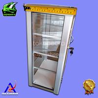 Gambar etalase kaca/ etalase mini pintu/ 50*30*20 - Silver dari Galvinshopp undefined 5 Tokopedia