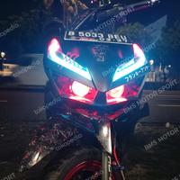 Gambar alis lampu AES 30cm.merah. biru. ungu. ace blue.slis drl AES original. dari BMS VARIASI MOTOR_NEW undefined 5 Tokopedia