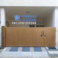 Gambar pintu pagar sliding garasi mobil mewah model terbaru antimainstream dari Indah Karya Las undefined 1 Tokopedia