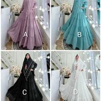 Gambar Gamis Zaina Syari By #Hanifah dari mugolaris undefined 1 Tokopedia