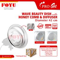Gambar Wave Beauty Dish Pro One Dengan Honey Comb dan Diffuser Diameter 42 cm dari Foyu Photo Jakarta undefined 1 Tokopedia