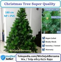 Gambar Pohon Natal 150 cm / Pohon Natal 1.5 m / Pohon Natal 5 feet / 5 ft - Jarum NP + PVC dari WinSejukBersama undefined 4 Tokopedia