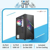 Gambar Casing PC Gaming Power Up Raptor 1653 with FAN RGB ATX Gaming Case dari Point IT Computer undefined 2 Tokopedia