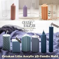 Gambar Cetakan Lilin Acrylic 3D Candle Mold - 5.9 x 9.8 cm dari Crazie Bakers Baking Tools undefined 1 Tokopedia