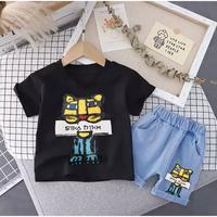 Gambar SETELAN BAJU IMPORT ANAK LAKI LAKI MODEL TERBARU TERLARIS UMUR 1-5 THN - Hitam, 5 tahun dari RAISA STORE30 undefined 3 Tokopedia