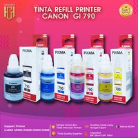 Gambar 1 Set 4 Warna Tinta Canon GI-790 Refill 135ml Black 70ml Cyan Magenta Yellow Untuk Printer PIXMA G1000 G1010 G2000 G2010 G3000 G3010 G4000 G4010 dari Hadcun Grosir undefined 1 Tokopedia