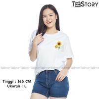 Gambar BUNGA MATAHARI LUCU SUNFLOWER KAOS ATASAN BAJU T-SHIRT FASHION WANITA - BLACK, S dari Teestationjkt undefined 1 Tokopedia