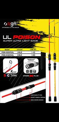 Gambar Rod OXGN UL POISON SUPER LIGHT GAME - 180cm / 2-6lbs dari WARUNG-PANCING-DAN-BERBURU undefined 1 Tokopedia
