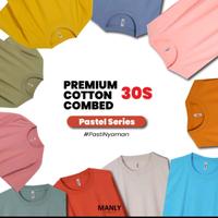 Gambar MANLY PASTEL SERIES kaos polos premium cotton combed 30S / kaos pendek - salem, L dari hijab syar&#39;i123 undefined 1 Tokopedia