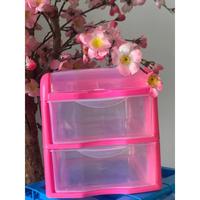 Gambar Laci Mini Container Mini Serbaguna Warna Warni Susun 2 dan Susun 3 - Ssn 2 Plus Pink dari AngelYvone undefined 2 Tokopedia