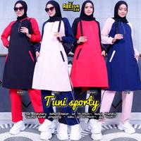 Gambar Baju olahraga wanita muslimah tuni sporty set gowes jogging senam new - NAVY dari Nalla Fashion undefined 1 Tokopedia