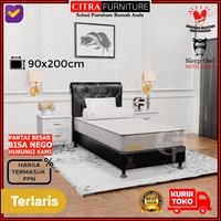 Gambar Dipan Rangka Tempat Tidur 90|Divan Sandaran Kancing|Ranjang Springbed - Hitam dari Citra furniture undefined 2 Tokopedia