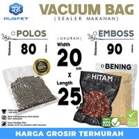 Gambar Plastik Vacuum 20cm x 25cm POLOS EMBOSS BAG Vakum Sealer DELKOCHOICE - Emboss Bening dari Rusfet undefined 1 Tokopedia