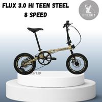 Gambar Sepeda Lipat Pacific Flux 3.0 Hi-Ten Steel 1x8 Speed 16/20 - Royal Gold, 16 dari BRECHT.ID OFFICIAL STORE undefined 1 Tokopedia