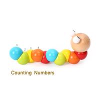 Gambar Wooden Caterpillar/Mainan Motorik/Mainan Edukasi Anak - Merah Muda dari Abby Baby undefined 4 Tokopedia