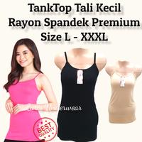 Gambar TankTop Tali Kecil Spandek Rayon Premium/Tanktop Tali Kecil L-XXXL - Skin, XL dari CLOVERSHOP86 undefined 1 Tokopedia