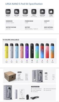 Gambar Ursa Nano S 16W 800mAh Pod Kit 100% Authentic by Lost Vape / Ursa S - VIOLET PURPLE dari JakartaVapers undefined 3 Tokopedia