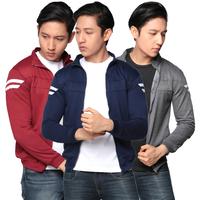 Gambar Jaket Training Sporty Pria - Olahraga Abu, Merah, Maroon, Hitam, Navy Bahan Baby Terry Tebal Nyaman Casual Distro - Warna C dari Gudang Fashion Id undefined 3 Tokopedia