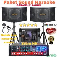 Gambar paket karaoke rumahan 10 inch smart tv speaker KING BOSS mic wireless dari ST0RE HR undefined 1 Tokopedia