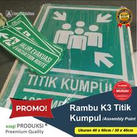 Gambar Cetak Rambu Titik Kumpul (Assembly Point) Ukuran 30 x 40 Cm/40 x 60 Cm - 40 x 60 Cm dari Azagi Print_NEW undefined 4 Tokopedia