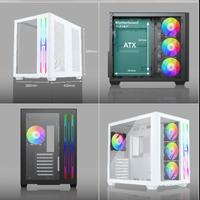 Gambar Enlight FPMAX Z4 Dual Chamber RGB Tempered Glass ATX Gaming Case Putih dari Quadra Computer undefined 3 Tokopedia