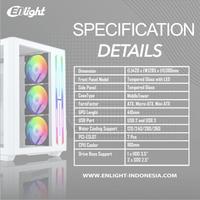 Gambar Enlight FPMAX Z4 Dual Chamber RGB Tempered Glass ATX Gaming Case Putih dari Quadra Computer undefined 4 Tokopedia