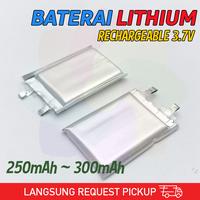 Gambar Baterai 3.7V Lithium 300mAH kecil mini ringan tipis rechargeable dari Melur Mart undefined 1 Tokopedia
