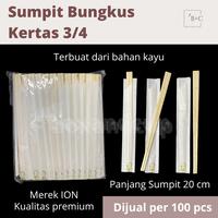 Gambar Sumpit Makan Bahan Kayu & Bambu Bungkus Kertas & Plastik merek ION - Sumpit Bambu, ION dari Box and Cup undefined 2 Tokopedia