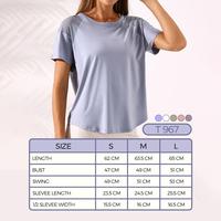 Gambar Baju Kaos Senam Yoga Olahraga Wanita Dryfit / Tshirt Sport Women T967 - Ungu, S dari Unique Yoga Bali undefined 5 Tokopedia