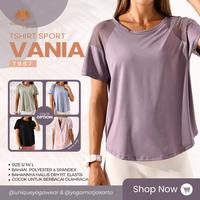 Gambar Baju Kaos Senam Yoga Olahraga Wanita Dryfit / Tshirt Sport Women T967 - Ungu, S dari Unique Yoga Bali undefined 1 Tokopedia