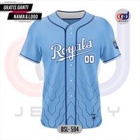 Gambar Baju Santai Jersey Baseball Baju Baseball Custom Nama dan Nomor BSL594 - Biru Muda, S dari Favorit Jersey undefined 2 Tokopedia