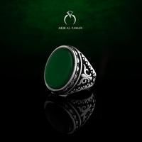 Gambar Cincin Batu akik Yaman Ahdhor dengan Ring Perak Original Yemen AKM09G - Size 6 dari AKIK ALYAMAN undefined 1 Tokopedia