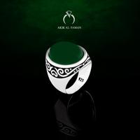 Gambar Cincin Batu akik Yaman Ahdhor dengan Ring Perak Original Yemen AKM07G - Size 6 dari AKIK ALYAMAN undefined 3 Tokopedia