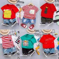 Gambar Baju Setelan Jeans Anak Laki Laki 14Tahun Atasan Lengan Pendek Stelan - Sp6, Grosir 4pcs dari Toko Mentari Berkah undefined 1 Tokopedia